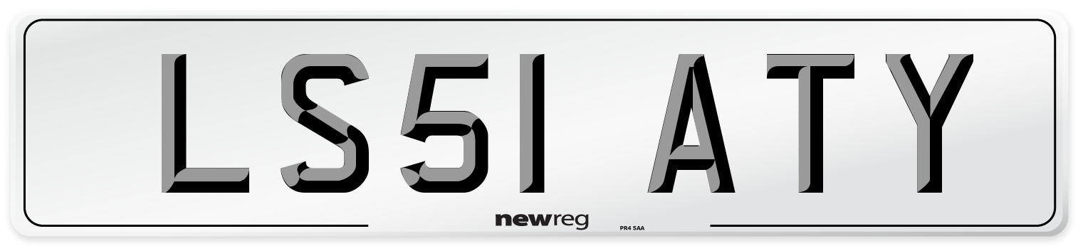 LS51 ATY Number Plate from New Reg